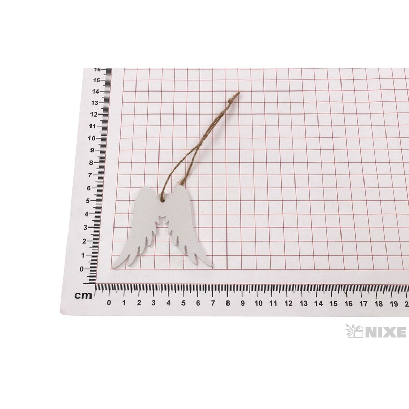 ZÁVĚS KŘÍDLA 6ks 7x6,5cm*BÍLÁ