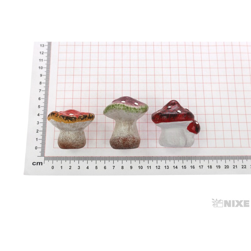 MUCHOMŮRKA 4-5cm 3ks*MIX BAREV