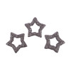 HVĚZDA 3,5cm 48ks*STŘÍBRNÁ