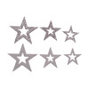 HVĚZDA 24ks 3-5cm*STŘÍBRNÁ