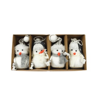 ZÁVĚS SNĚHULÁK 10cm 4ks*MIX BAREV