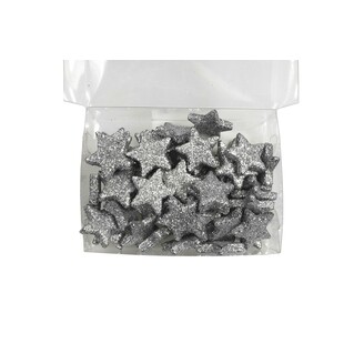 HVĚZDA 2cm 48ks*STŘÍBRNÁ