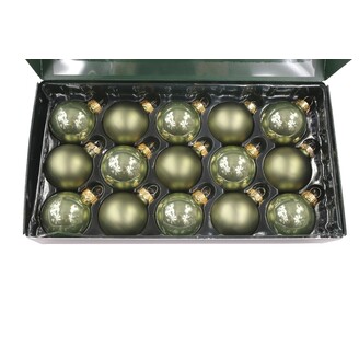 KOULE ZÁVĚS 4cm 15ks MIX*ZELENÁ