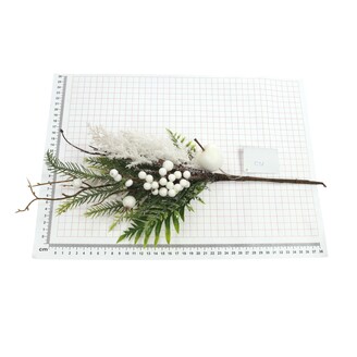 VĚTVIČKA VÁNOCE 43cm*ZELENÁ+BÍLÁ