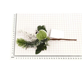 VĚTVIČKA VÁNOCE 27cm*ZELENÁ+BÍLÁ