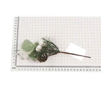 VĚTVIČKA VÁNOCE 24cm*ZELENÁ+BÍLÁ