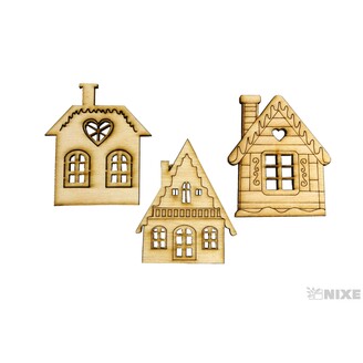 DOMEČEK II XD 6cm 18ks*PŘÍRODNÍ