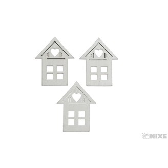 DOMEČEK 3x2,5cm 40ks*BÍLÁ