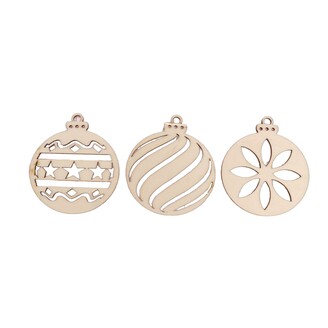 KOULE VÁNOCE XD 8cm 12ks*PŘÍRODNÍ