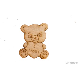 MEDVĚD Z LÁSKY XD 6cm 12ks*PŘÍRODNÍ
