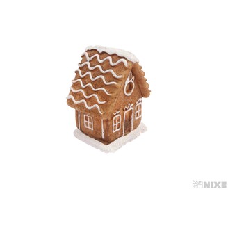 CHALOUPKA SVÍTÍCÍ PERNÍK 6x8cm*HNĚDÁ