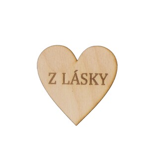 SRDCE Z LÁSKY XD 7cm 12ks*PŘÍRODNÍ