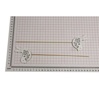 ZÁPICH PTÁČEK 7x4,5x25cm 6ks*BÍLÁ