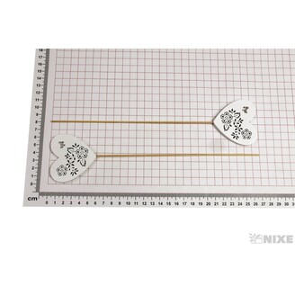 ZÁPICH SRDCE 6x6x27cm 6ks*BÍLÁ