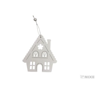 ZÁVĚS DOMEČEK 10x12cm*BÍLÁ