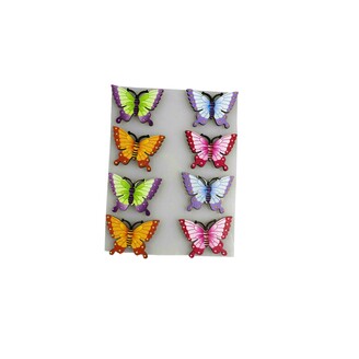 MOTÝL NALEPOVACÍ 3,5x2,5cm 8ks*MIX BAREV