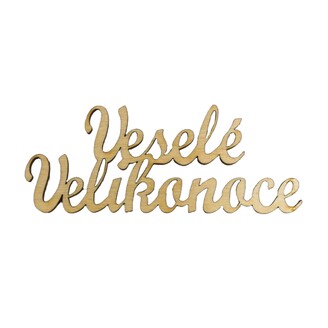 VESELÉ VELIKONOCE XD 10x4cm 12ks*PŘÍRODNÍ