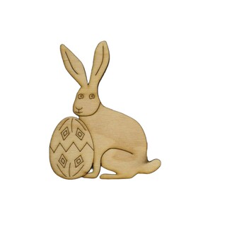 ZAJÍC S VAJÍČKEM XD 10cm 12ks*PŘÍRODNÍ