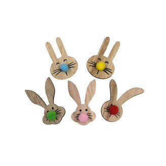 ZAJÍC NALEPOVACÍ 3x5cm 18ks*MIX BAREV