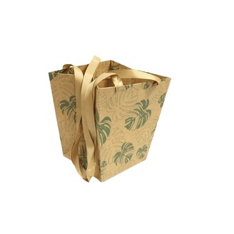 TAŠKA ELEGANT MONSTERA 12,5x18x16,5cm*PŘÍRODNÍ