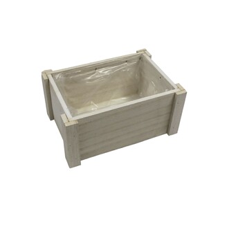 OBAL DŘEVO 20x13x10cm*BÍLÁ