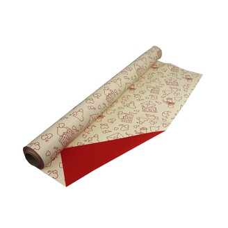 ROLE PLAST PENSIERO 70cmx40m*ČERVENÁ+KRÉMOVÁ