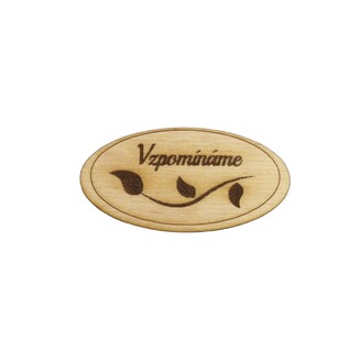 OVÁL VZPOMÍNÁME XD 8x6cm 24ks*PŘÍRODNÍ