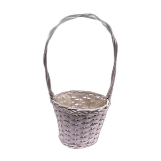 KOŠ RATTAN 17x16x45cm*BÍLÁ