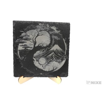 OBRAZ BŘIDLICE STROM 20x20cm+STOJAN