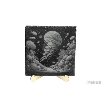 OBRAZ BŘIDLICE MEDŮZA 20x20cm+STOJAN