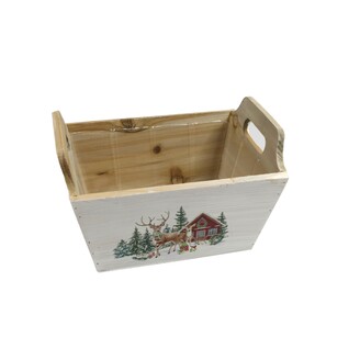 OBAL D VÁNOCE 19x15x11cm*BÍLÁ