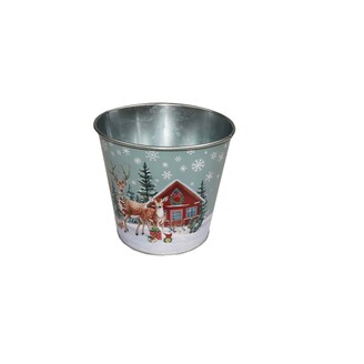 PLECHOVÝ OBAL VÁNOCE 13x12cm*MIX BAREV