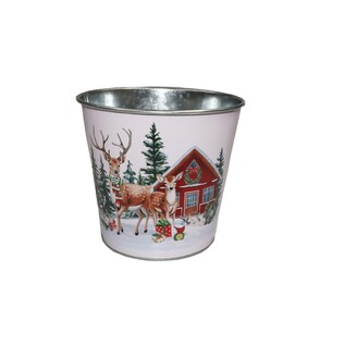 PLECHOVÝ OBAL VÁNOCE 13x11cm*MIX BAREV