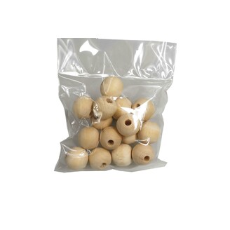 KORÁLKY DŘEVO 1,5cm 15ks*