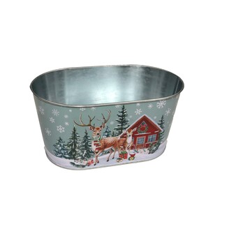 PLECHOVÝ OBAL VÁNOCE 22,5x13,5cm*MIX BAREV