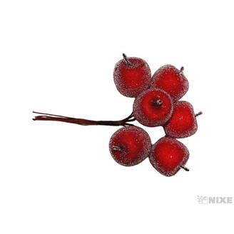 JABLÍČKA 1,5x12cm 6ks 12sv*ČERVENÁ