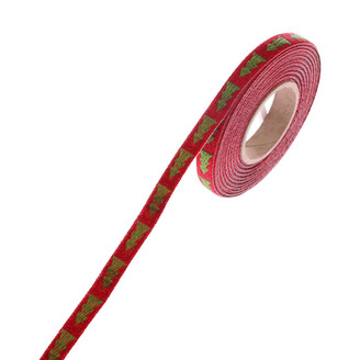 PLÁTNOVÁ STUHA  MTP 10mmx20m*ČERVENÁ+ZELENÁ