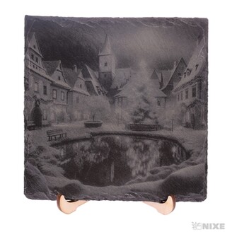 OBRAZ BŘIDLICE VÁNOČNÍ NÁVES 13x13cm+STOJAN