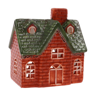 DOMEK KERAMIKA 9x11,5x4,5cm*HNĚDÁ