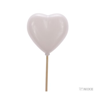 ZÁPICH SRDCE 6,5x35cm 6ks*BÍLÁ