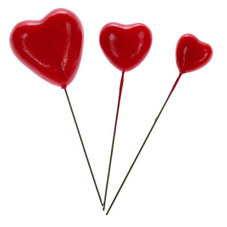 ZÁPICH SRDCE 1,5-3,5x10cm 20ks*ČERVENÁ