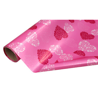 ROLE PLAST SRDCE SK 50cmx9m*RŮŽOVÁ 31