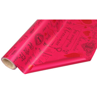 ROLE PLAST SRDCE SK 50cmx9m*RŮŽOVÁ TM. 35