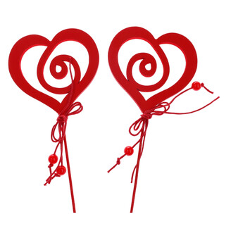 ZÁPICH SRDCE 8x26cm 18ks*ČERVENÁ