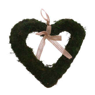 SRDCE MECHOVÉ 30cm*ZELENÁ