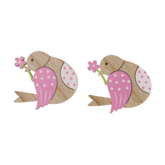 PTÁČEK NALEPOVACÍ 4cm 10ks*MIX BAREV