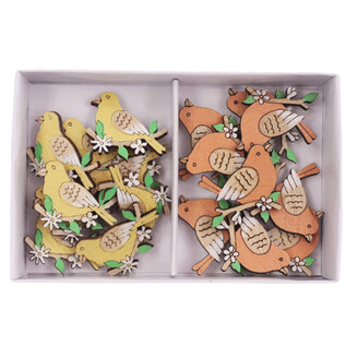 PTÁČEK NALEPOVACÍ 3X2,5cm 18ks*MIX BAREV