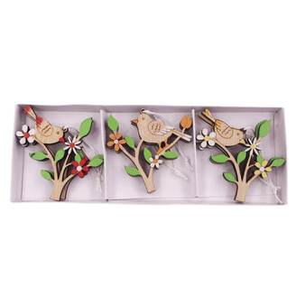 PTÁČEK ZÁVĚS 7X6,5cm 6ks*MIX BAREV