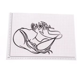 DÍVKA S RŮŽÍ PX 28X21 cm*ČERNÁ