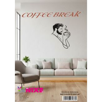 MUŽ S KÁVOU PX 30X21 cm*ČERNÁ